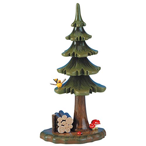 Small Figures & Ornaments Sommerbaum mit Holzstapel - 16cm - Hubrig Volkskunst von Hubrig Volkskunst