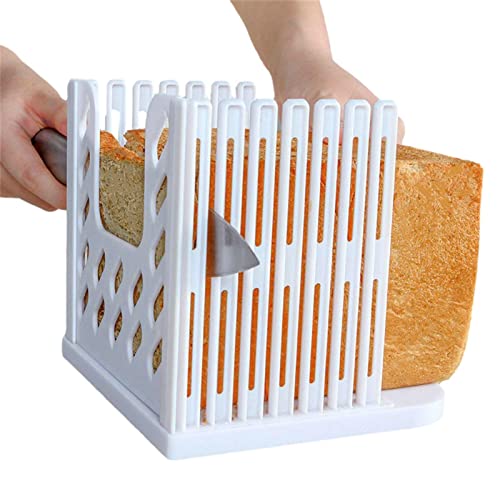 Faltbarer Küchen-Backwerkzeug-Schneider Brotschneidemaschine Toastbrotschneider Brotkuchen gleichmäßiges Schneiden für selbstgemachten Brotlaibspalter von Hudhowks