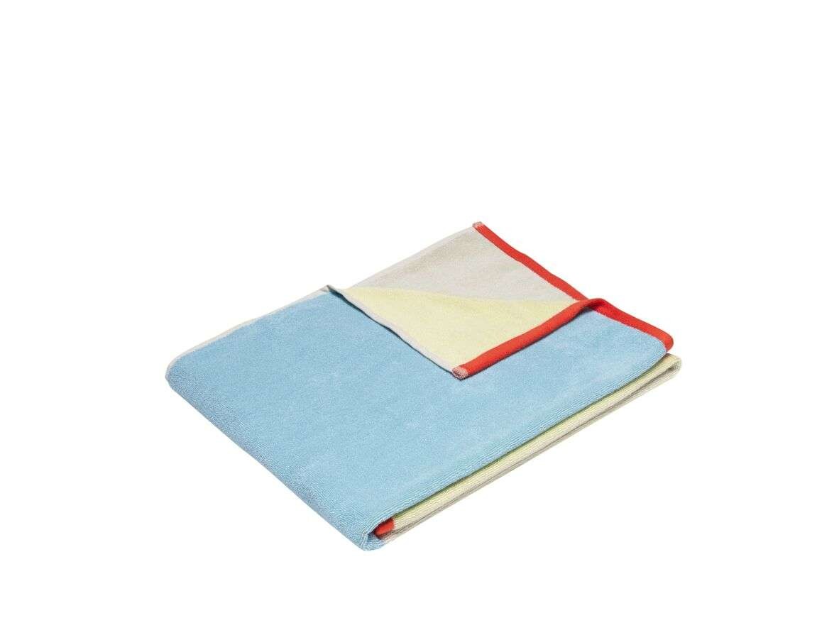 Hübsch - Block Towel Large Light blue/Multicolour Hübsch von Hübsch