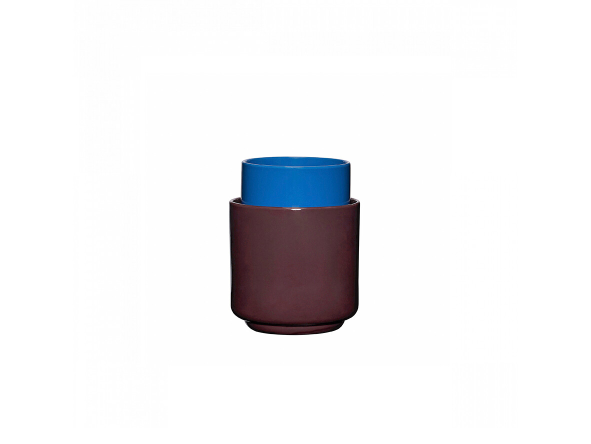 Hübsch - Deux Pots 2 pcs. Red Brown/Blue Hübsch von Hübsch