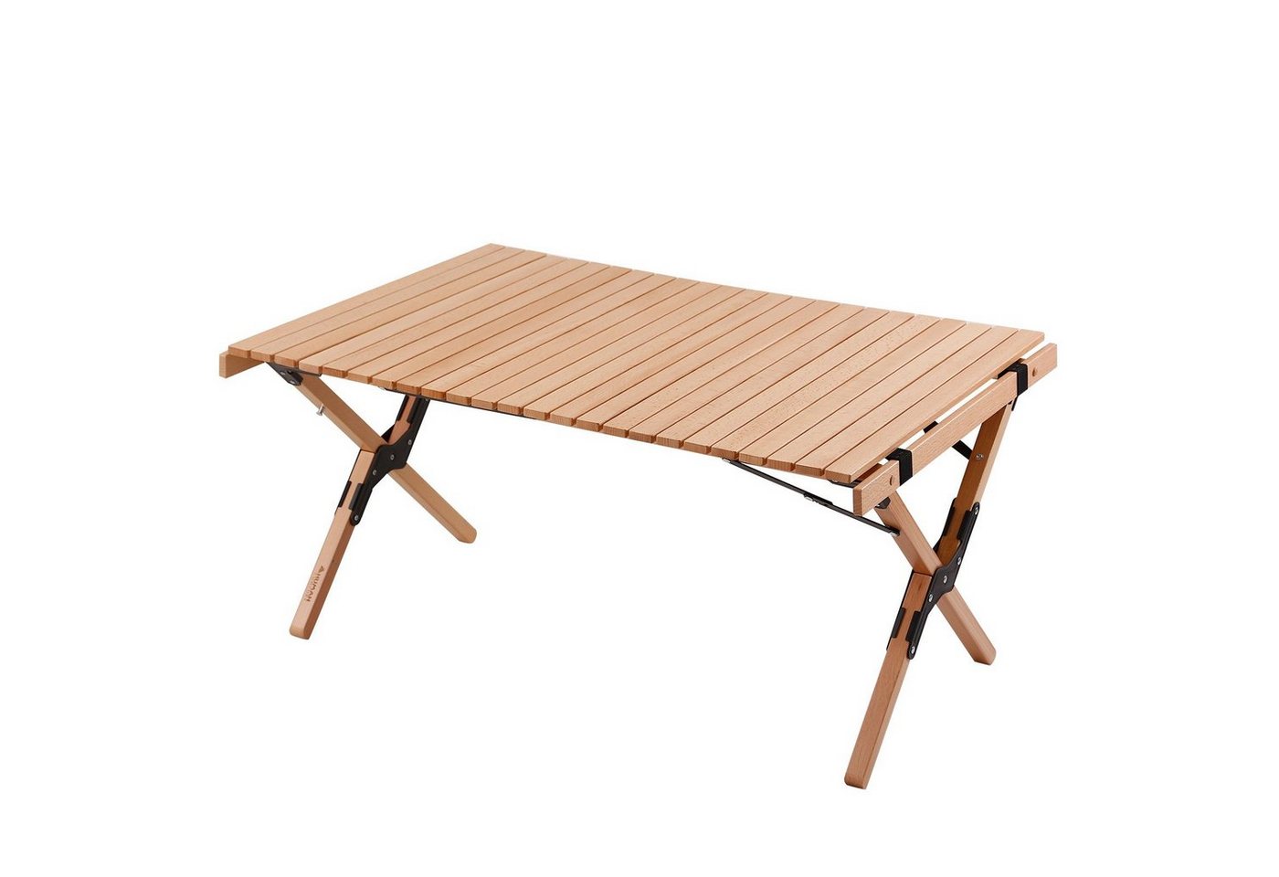 Human Comfort Campingtisch Camping Roll Tisch Garten Klapptisch, Falt Lamellen Groß Holz 90x60 von Human Comfort