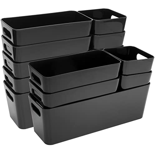 13 Teile Organizer Set - 10 cm hoch - schwarz - Boxen in 3 Größen - Schubladeneinsatz - passend für Schubladen von 40 x 60 cm von Hummelladen