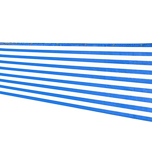 Balkon Sichtschutz - 3 Meter - 75 cm hoch - Balkonverkleidung blau weiß - Balkon Bespannung atmungsaktiv von Hummelladen