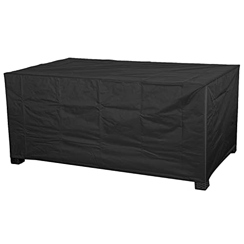 Schutzhülle für rechteckigen Gartentisch - 170 x 100 x 71 - schwarz - Abdeckung Tisch mit Aufbewahrungstasche - Wasserfest von Hummelladen