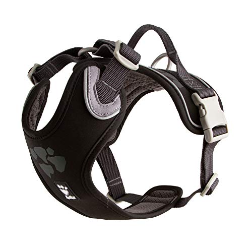 Hurtta Weekend Warrior Hundegeschirr, Brust Geschirr für kleine Hunde, Schwarz 40-45 cm von Hurtta