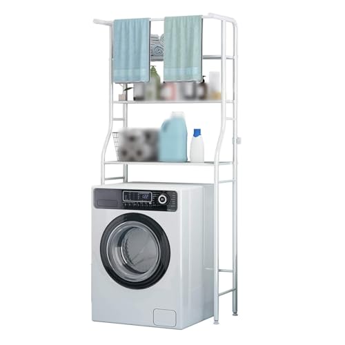 3-stufiges Aufbewahrungsregal über der Waschmaschine,Badezimmer-Organizer-Regal über dem Regal,Lagerregal über der Waschmaschine,platzsparend,A,68 x 25 x 163 cm von HwZeQr