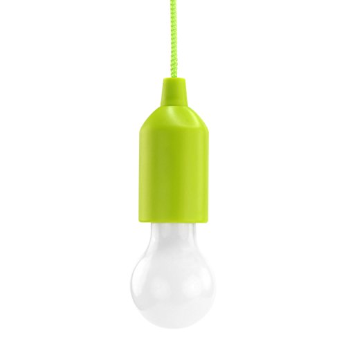 HyCell Pull Light in grün mit Zugschalter inkl. AAA Batterien - tragbare LED Lampe warmweiß - mobile Leuchte ideal für Garten Schuppen Zelt Camping Dachboden Kleiderschrank oder Party Dekoration von Ansmann