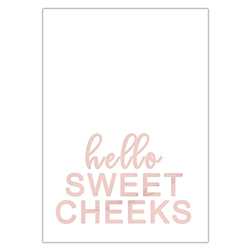 Hello Sweet Cheeks – Typografie-Druck | Geschenk für Sie | Schlafzimmer Druck nur A4 von Hygge Creations