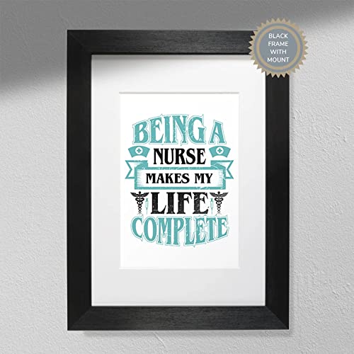 Kunstdruck mit Aufschrift "Being A Nurse", A3 von Hygge Creations