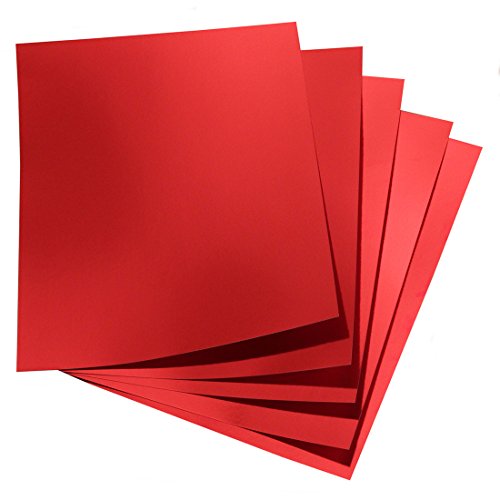 Hygloss 25 Blatt 8,5 X 27,9 cm Metallic Folie Board rot von Hygloss