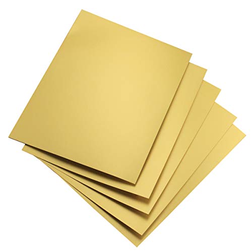 Hygloss Products Gold Metallfolie, 21,6 x 27,9 cm, goldfarben, matt, 100 Stück, Mattgold von Hygloss