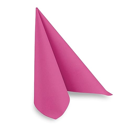 Hypafol Airlaid-Serviette fuchsia | 50 St. | unterschiedliche Farben für jeden Anlass | 40 x 40 cm | abgestimmt auf Einrichtung & Dekoration | für Gastronomie und Zuhause von Hypafol