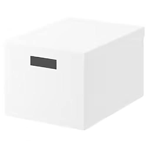 I-K-E-A Einfache Montage Aufbewahrungsbox Faltbare Box mit Deckel Weiß Pappe 25x35x20 cm von I-K-E-A