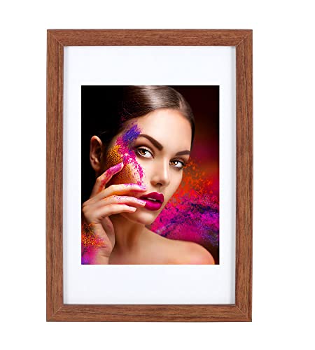 IDEAL TREND Holz Bilderrahmen Lifestyle Plexi Foto Rahmen Collage Wanddeko Poster HR-25: Farbe: Braun | Format: 20x30 von IDEAL TREND