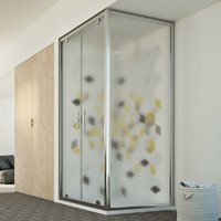 Duschkabine eckig Strukturglas h 198 mod. Cristal Duo 2 Türen 80x100 Öff. 100 cm von IDRALITE