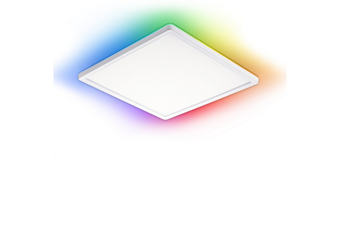 IEGLED Deckenleuchte Dimmbar mit Fernbedienung, 22W 2420LM 4000K/RGB Farbverschiebung, IP44 Quadratisch, E-bewerteter Energieverbrauch von IEGLED