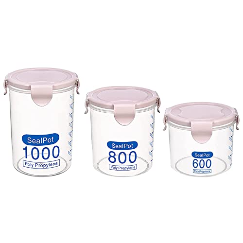 2022 Frischhaltedosen 3 Farben Kombination 1000 ml Küche Aufbewahrungsbox Versiegelte Lebensmittelkonservierung Kunststoff Einmachtopf Behälter Küche Haushalt Kunststoff Brotbox mit von IHEHUA