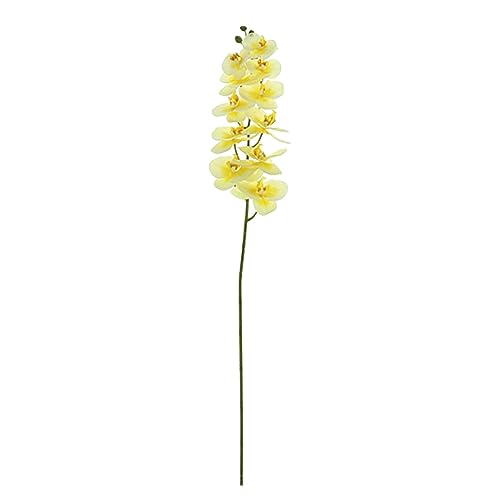 IHEHUA 2 Stiele Lavendel Seide Stiel Künstliche Orchidee Blumen Für DIY Hochzeit Bouquet Party Home Tabletop Floral Mittelstück Dekor Künstliche Hängende Orchidee (Gelb, Einheitsgröße) von IHEHUA