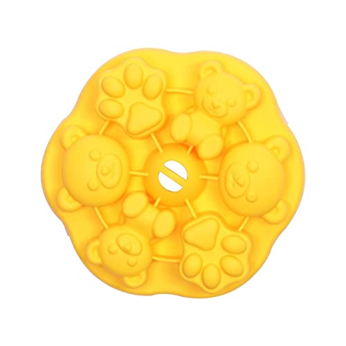 IHEHUA Cartoon-Silikongel-Kuchenform, für Babys, ergänzende Lebensmittel, gedämpfte Reiskuchen, mit Deckel, 20,3 x 20,3 cm (Gelb, Einheitsgröße) von IHEHUA