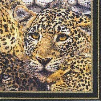 IHR, Papierservietten, Leopardenmuster/Gepardenmuster, luxuriös, traditionell, aus Großbritannien, 20 Stück von IHR