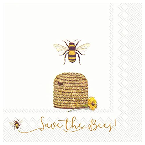 Serviette "Save the Bees!" Serviettentechnik décopatch Papierserviette 20 Stück von IHR