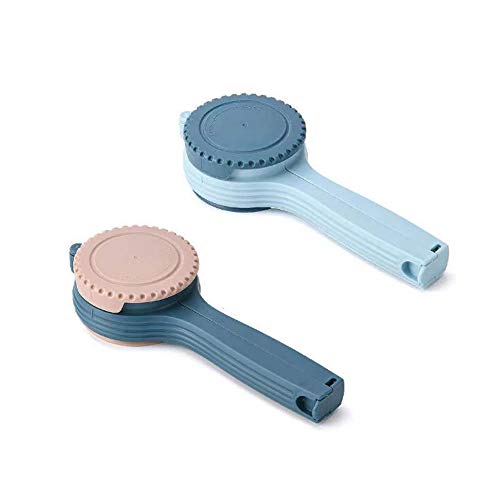 IKAAR 2 Stück Verschluss und Ausgießer für Tüten, Verschlussclips Verschlussklammern Tütenclips Verschlussclips für Beutel Clips (Blau + Pink) von IKAAR