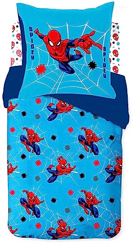 IMFLY Angers Bettwäsche Bettbezug 135x200· Kinderbettwäsche Für Jungen Spider · 2 Teilig,Kissenbezug 80x80 + 1 Bettwäsche-Sets 135x200 cm (2,135x200+80x80cm) von IMFLY