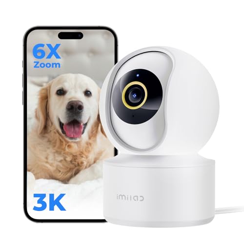 IMILAB C22 Cámara de Interior - FHD 2.5K Cámara de Seguridad WiFi 2.4G Con conexión de enchufe para Monitor de bebé/mascotas Con aplicación para teléfono, cámara para mascotas White von IMILAB