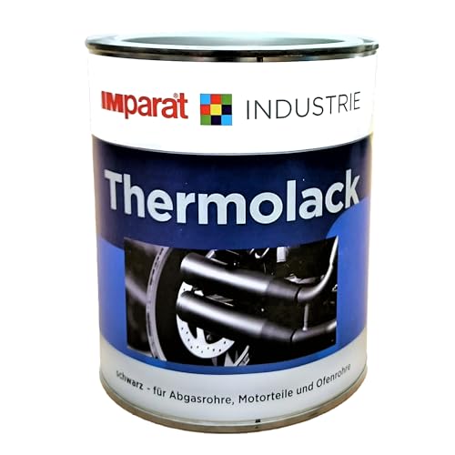 IMparat | Thermolack | Hitzebeständiger Lack | Schwarz | Auspuff | Motoren | Ofenrohre | Korrosionsschutz | 0,75 Liter von IMparat