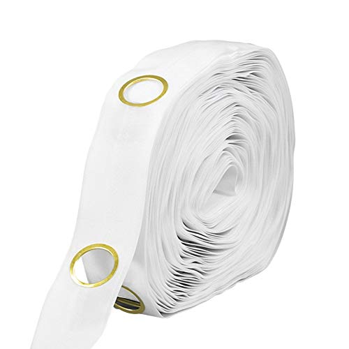 INCREWAY Vorhangband, 10 m, Weiß, Gardinenband, Ösenband, Vorhangband für Zuhause, Büro von INCREWAY