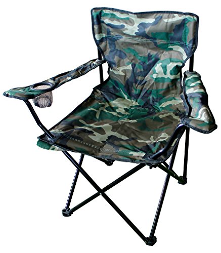 INDA-Exclusiv Anglersessel Campingstuhl Faltstuhl Anglerstuhl Regiestuhl mit Getränkehalter und Tasche, Farben Anglerstühle:Camouflage von INDA-Exclusiv