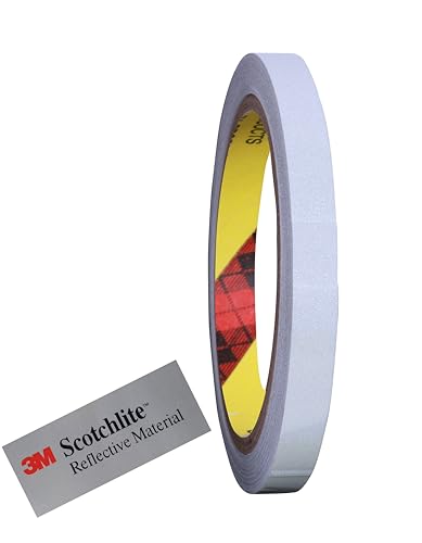 3M 610C Reflektorband Reflektorfolie reflektierendes Klebeband Sicherheitswarnband Wasserdicht Reflexfolie (Silver, 10mm x 10meter) von INDIAN STORE 24