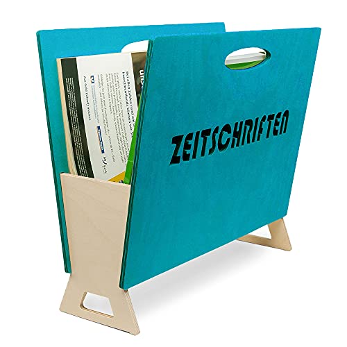 INEXTERIOR Zeitungshalter - moderner Zeitungsständer - Magazinhalter - für Zeitungen, Zeitschriften und Kataloge - aus Birkenholz - Made in Germany von INEXTERIOR