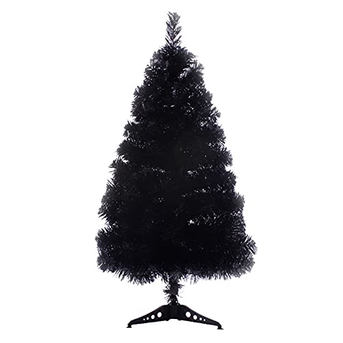 INIFLM Schwarzer künstlicher Weihnachtsbaum, schwarzer Weihnachtsbaum (60 cm/90 cm), schwarzer Weihnachtsbaum Paket künstlicher Urlaub Weihnachtsbaum Kiefer für Zuhause, Büro, Party Dekoration von INIFLM