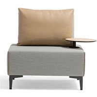 Multifunktions-Sessel Lavacca light grey/caramell variabler Loungesessel Outdoorsessel 85x85x42 - Inko von INKO