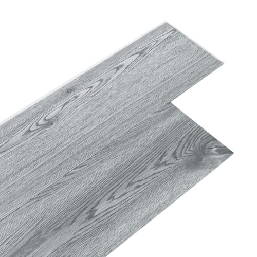 INMOZATA 5,01m² PVC Bodenbelag Selbstklebend Holzoptik Vinylboden Selbstklebend Rutschfeste Wasserfest Schneidbar Laminatboden -91,5cm x 15,2cm -Dicke 2 mm-36 Fliesen-Grau von INMOZATA