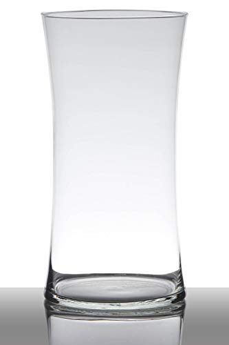 INNA-Glas Bodenvase Glas Denny, Sanduhr - rund, klar, 40cm, Ø 20cm - Glasvase - Tischvase von INNA-Glas