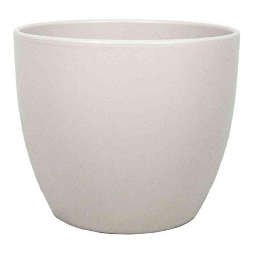 INNA-Glas Keramik Pflanztopf, Ø17,5cm, 15cm, beige, matt - Übertopf/Blumentopf von INNA-Glas
