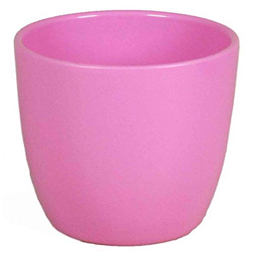 INNA-Glas Keramik Pflanztopf, Ø7,5cm, 6cm, rosa - Übertopf/Blumentopf von INNA-Glas