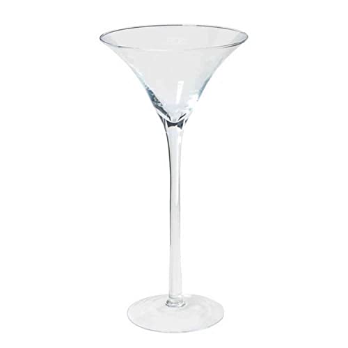 INNA-Glas Martiniglas - Cocktailglas Ivana auf Standfuß, Trichter - rund, klar, 50cm, Ø 25,5cm - XXL Glas - Deko Glas von INNA-Glas