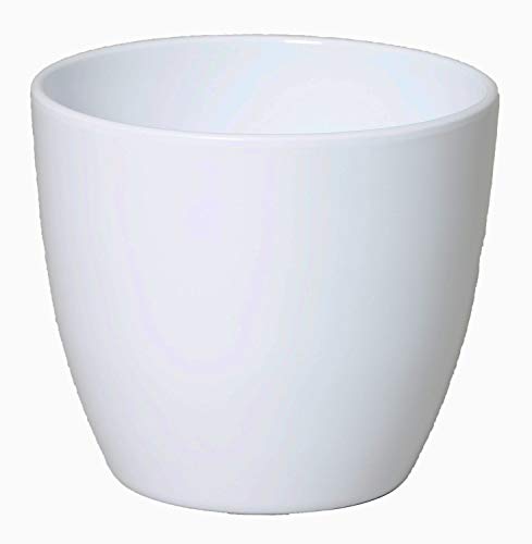 INNA-Glas Pflanzentopf Keramik, Ø17,5cm, 15cm, weiß - Blumentopf Keramik/Übertopf Keramik von INNA-Glas