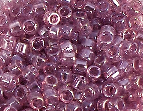 Japanische Perlen Zylinder Schatz glänzend lila 1,8mm.11/0 100gr. von INNSPIRO