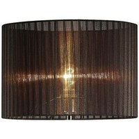 Inspired Diyas - Florence - Runder Organza-Farbton Schwarz 380 mm x 260 mm, geeignet für Stehlampe von INSPIRED LIGHTING
