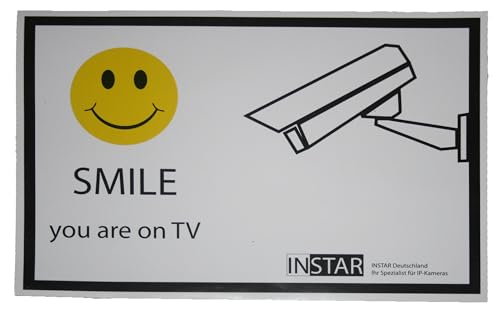 INSTAR Hinweis-Aufkleber für Videoüberwachung Kamera Überwachung von INSTAR