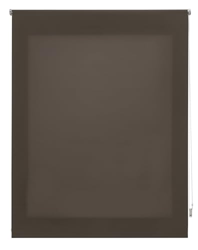 INTERBLIND | Premium Rollo, lichtdurchlässig, glatt, 120 x 175 cm (Breite x Höhe), Stoffmaß 117 x 170 cm, lichtdurchlässig, Taupe - Premium Fensterrollo von INTERBLIND