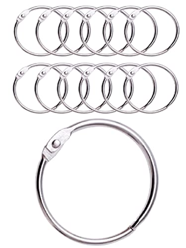 IPEA Metall Duschringe für Duschvorhänge – 12 Stück – Made in Italy – 50 mm Kreisförmiger Ring für Vorhänge, Badezimmer, Zuhause, Ordner, Muster – Metallic Farbe von IPEA
