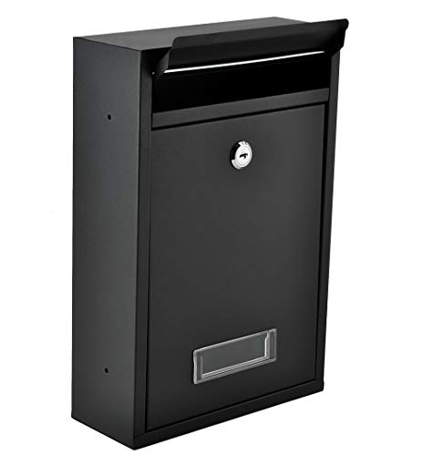 Iso Trade Letterbox Black 2 Key Safety Flap Easy Installation 6237 von ISO TRADE
