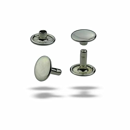 ISTA TOOLS MEGA Auswahl korrosionsbeständige Doppelkopf Hohlnieten,Doppelhohlnieten, Doppel-Nieten,zweiteilig (7 x 8 mm, Silber nickelfrei, 10) von ISTA TOOLS