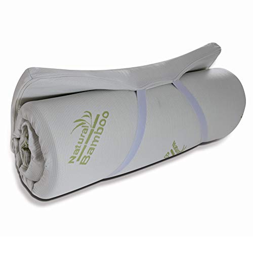 Memory Foam Topper für Matratzen H5 cm ausgestattet mit glattem, hypoallergenem Stoff, der den Körper schützt, und 4 elastischen Ecken. Mattenkorrektor 110x195 von ITALYMATERASSI