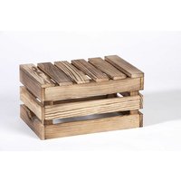 Iwerk - Holzkiste Geflammt s 34 x 23 x 18 cm Aufbewahrungsboxen von IWERK
